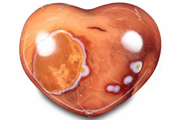 Colorful Carnelian Agate Heart #293756